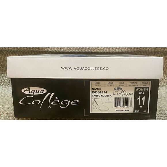 Aqua College Taupe Nancy Nubuck Waterproof Booties 11M NWT - Picture 7 of 7